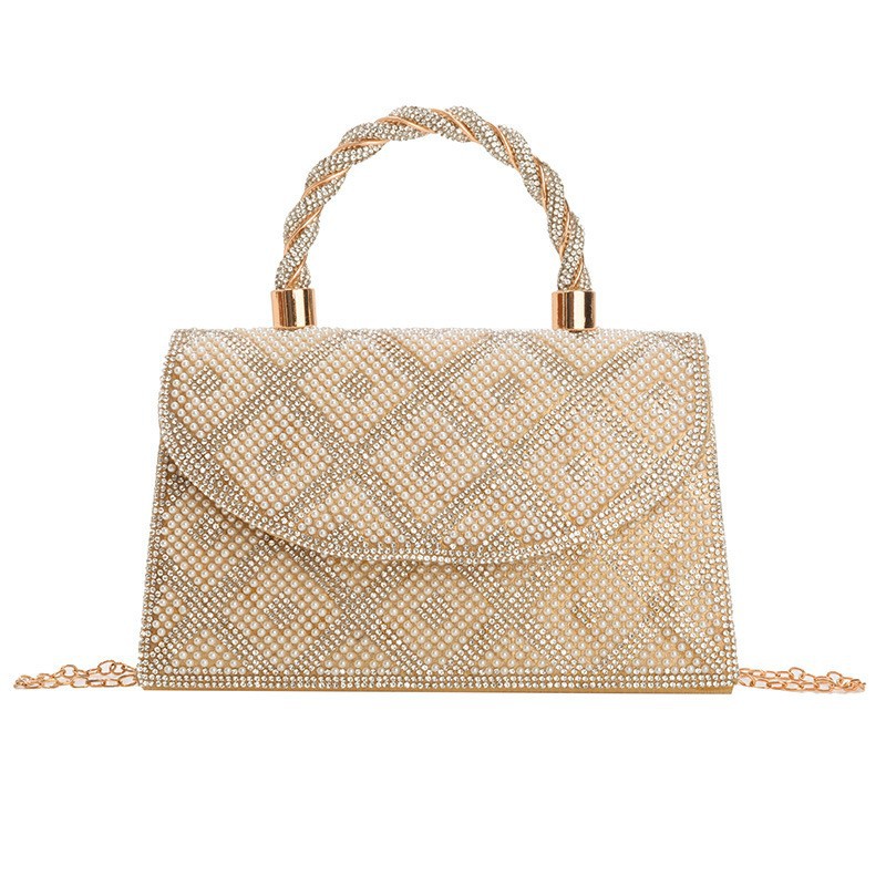 2025 nueva cadena de perlas transfronterizas bolsas de cena bolsas de mano bolsas de noche de moda de fiesta