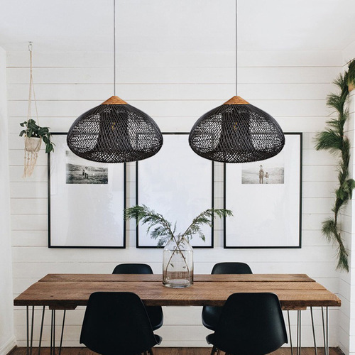Southeast Asian Rattan Pendant Lights, Japanese Restaurant Pendant Light Customization, Homestay Tea Room Zen Retro Rattan Woven Handmade Lamp