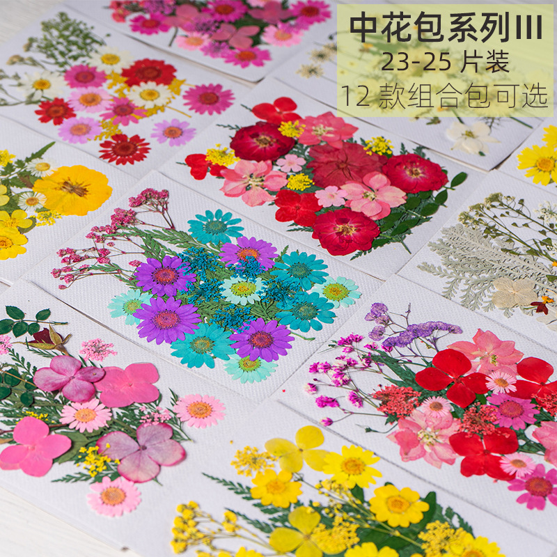 脸部装饰DIY干花 多款花材押花材料包 儿童手工植物标本 影楼写真
