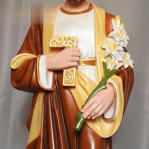 120cm San José Ornamentos Mirando Estatuas de vidrio FRP Decoración de la Iglesia
