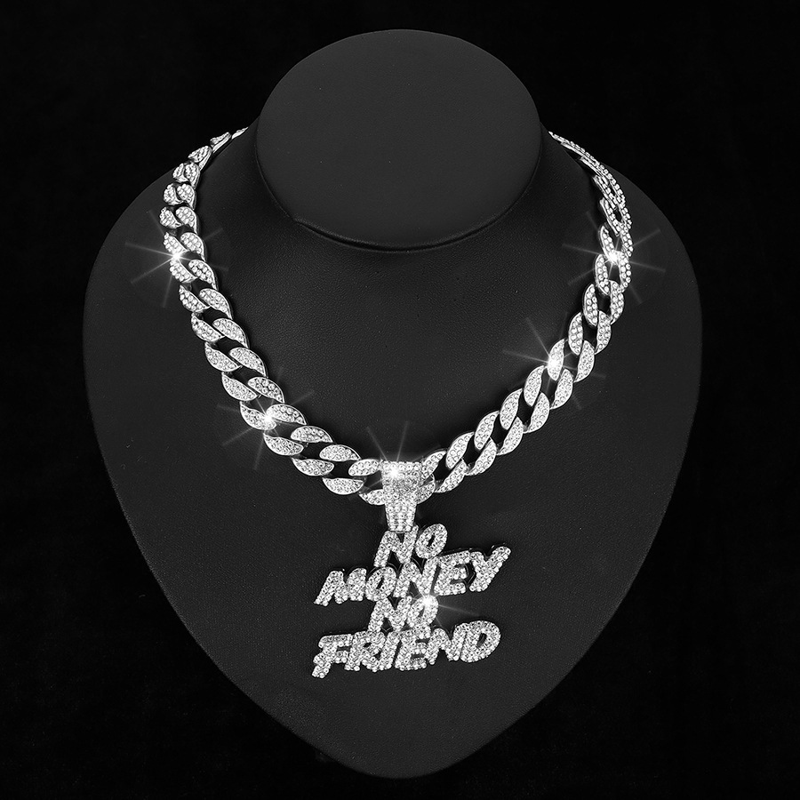 Europa y los Estados Unidos Hip Hop letras de diamante colgante colgante accesorios de moda para hombres cadenas cubanas accesorios de cadena personalizados