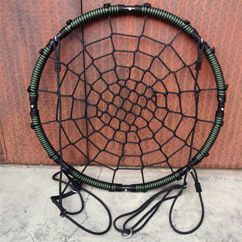 직경 100cm [녹색과 검정색 메쉬 그네]