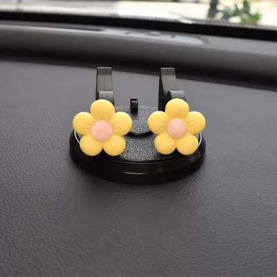 Car Mobile Phone Holder 2025 — Car phone holder - desktop-mobile-phone-bracket-new-flower-yellow
