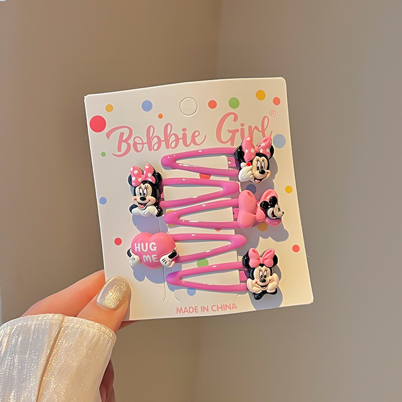 F8714-1# pink mickey bb clip five-piece set