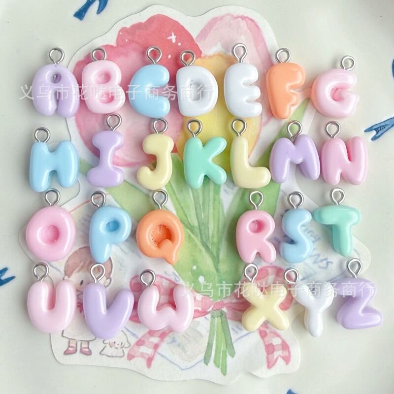 Mini Colorful Alphabet 26 Letter Pendants Handmade DIY Jewelry Accessories Mobile Phone Chains Bracelets Beads Wholesale Mini Colorful Alphabet 26 Letter Pendants Handmade DIY Jewelry Accessories Mobile Phone Chains Bracelets Beads Wholesale