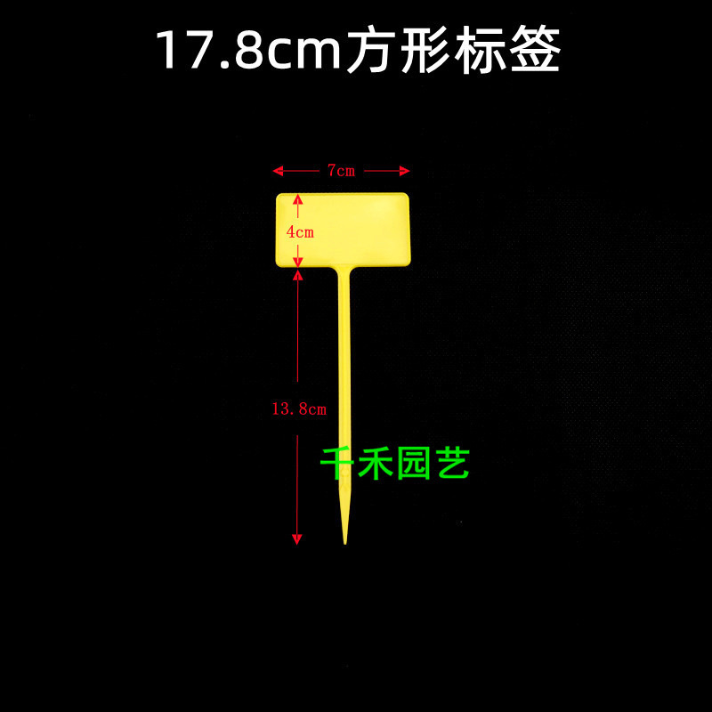Yellow 17.8cm square label