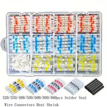 320/350/400/500/600/800/860pcs焊锡环密封电线连接器热收缩对接
