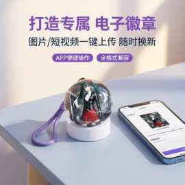 现代简约水晶玻璃球伴手礼图片播放动漫挂件装饰个人节日实用礼品
