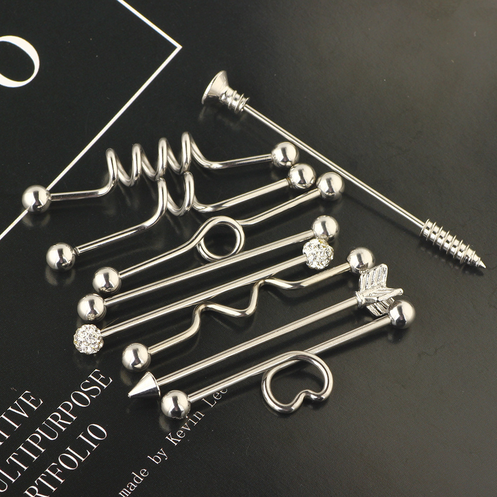 Labret piercing jewelry detail image