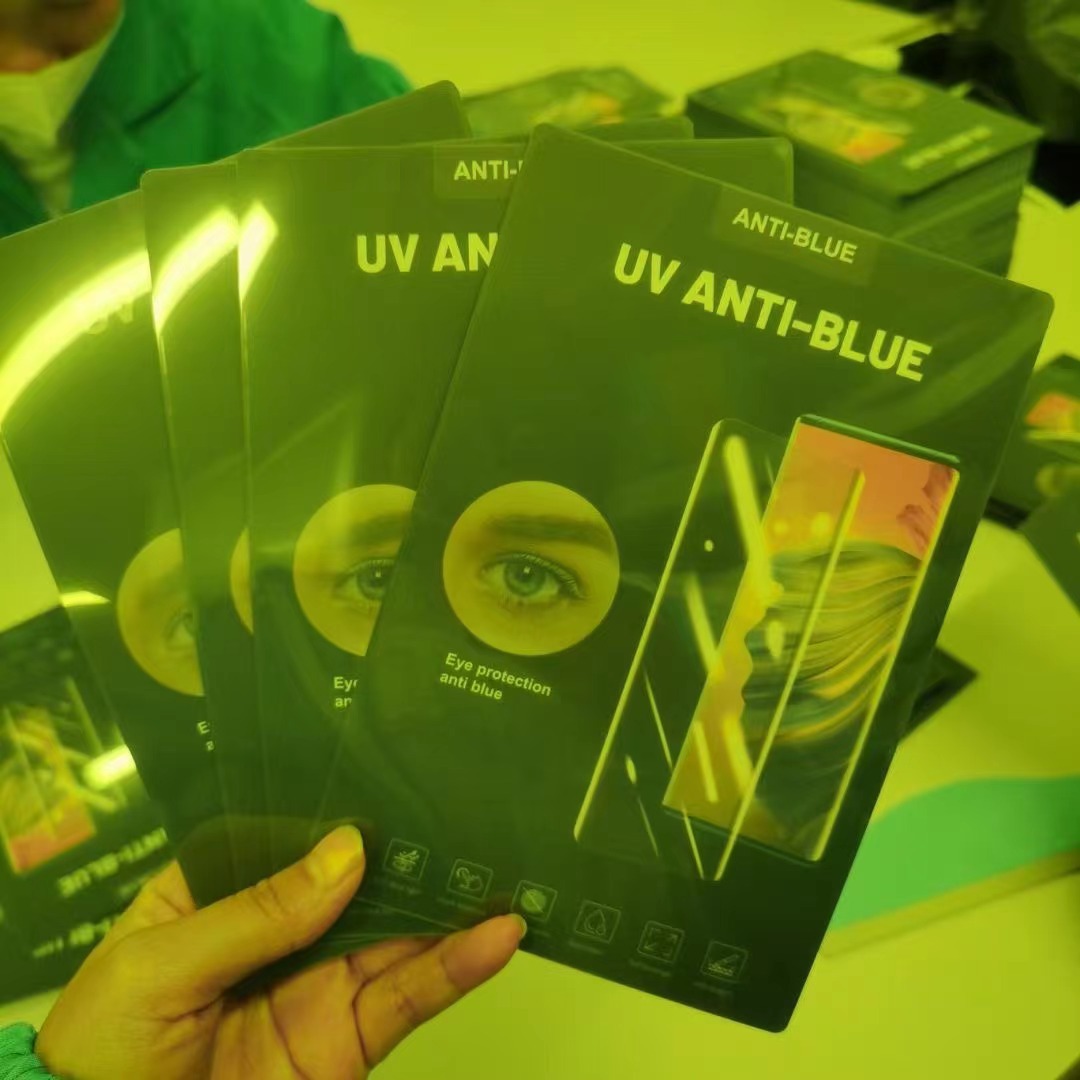 Tuoli HD UV película de curado a prueba de explosiones anti-huella digital máquina de corte de película consumibles Luz de curado UV película de corte de pantalla curvada película suave