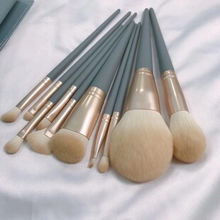Blue Bridge 10 makeup brush set beginner brush Cangzhou loose paint eye shadow brush foundation brush animal hair tools