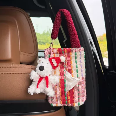 Car tissue box/set – Plush Car Tissue Bag West