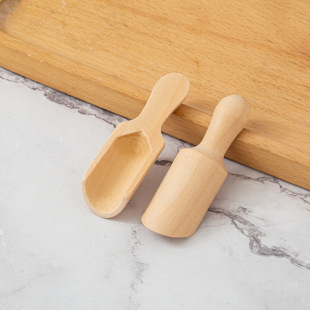 Mini small wooden spoon milk powder measuring spoon mini small spoon lotus small tea spoon seasoning coffee powder spoon wholesale
