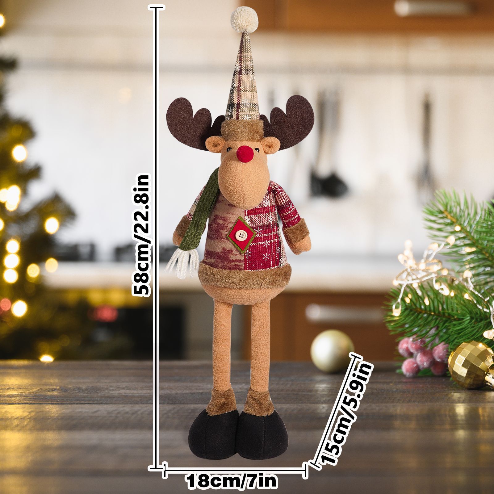 Muñecas de Navidad transfronterizas muñecas de nieve viejos muñecas de decoración de Navidad alce