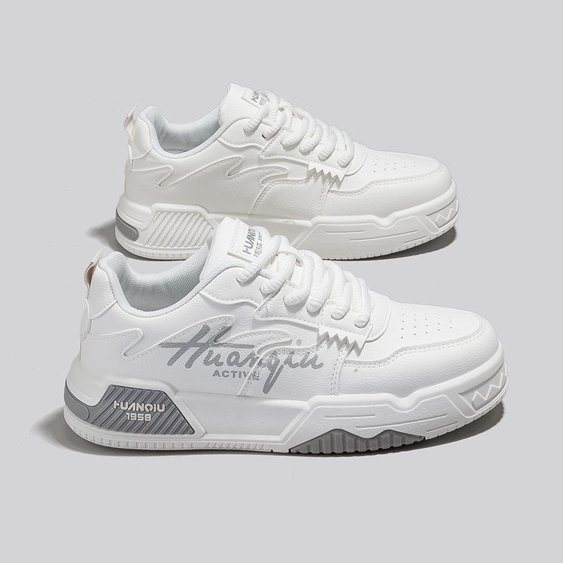 Men's Thick-Soled Height-Increasing White Sneakers 2026 Spring Versatile Flat Student Casual Campus Shoes Men's Thick-Soled Height-Increasing White Sneakers 2026 Spring Versatile Flat Student Casual Campus Shoes