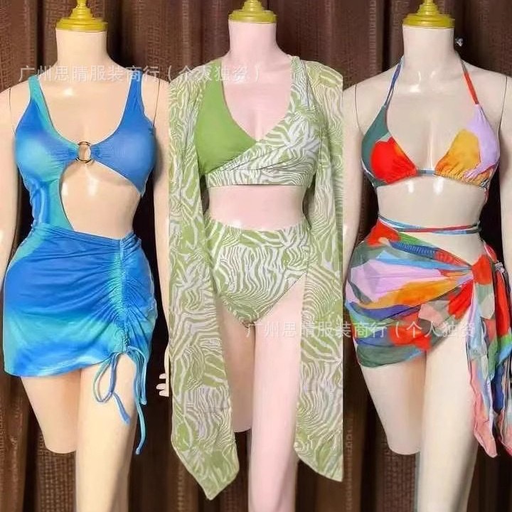 Shein marca de comercio exterior de ropa de baño de mujer amazon bikini split trajes de baño de cola contenedor suministro al por mayor