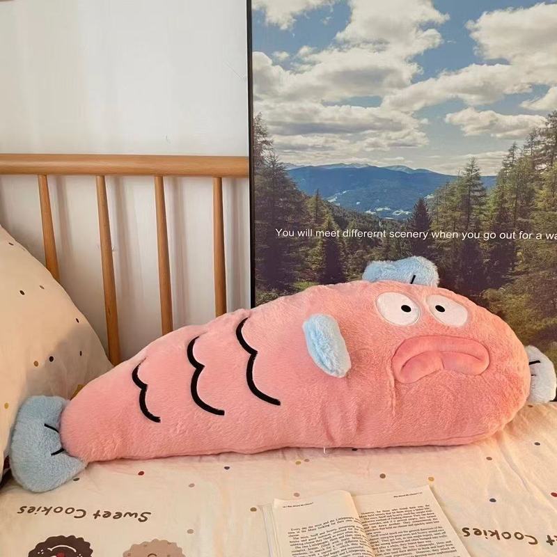 ドーパミン醜い魚ぬいぐるみ魚ハンサム人形ロングクッション枕ベッド脚アーティファクト女の子用|undefined