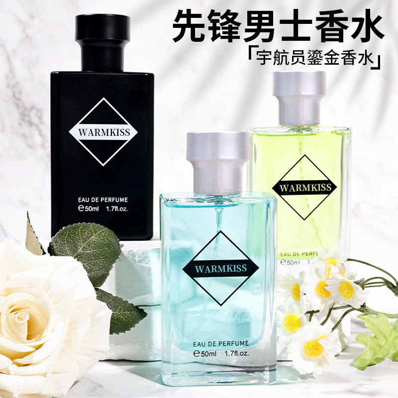 Transfronterizo WARMKISS Pioneer Perfume de hombre de alto nivel, fragancia duradera, fragancia de té 50ml, fábrica de una pieza