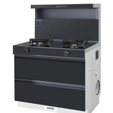 集成灶双煤气炉大猛火力自动清洗烟灶消下排式抽烟机厂家直销