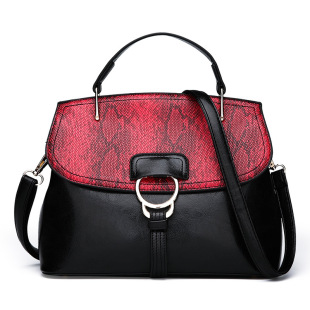 European and American Fan Cross-border New Snake Pattern Large Capacity Fashion Women's Bag Trendy Line Embossed Women's Shoulder Bag Crossbody Bag