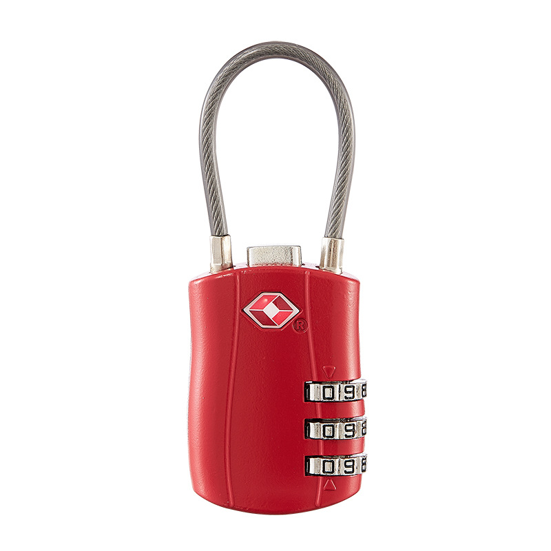 TSA暗証番号ロック全金属ロック付きリュックサックキャビネットソフトワイヤーロック旅行ケースロックTSA暗証番号税関ロック