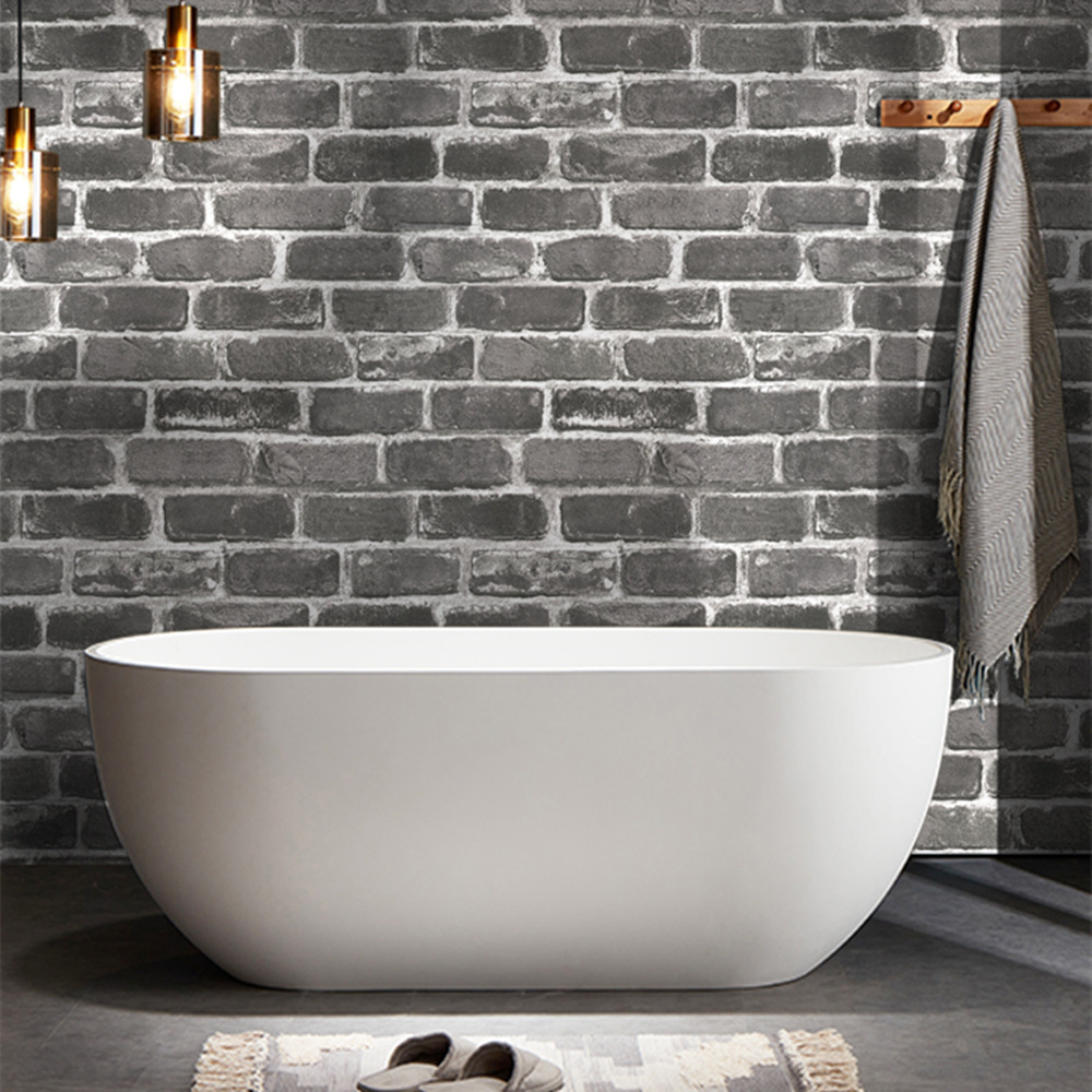 10 meters thick PVC self-adhesive hotel decoration wallpaper waterproof moisture-proof brick wallpaper hot pot shop Dado sticker