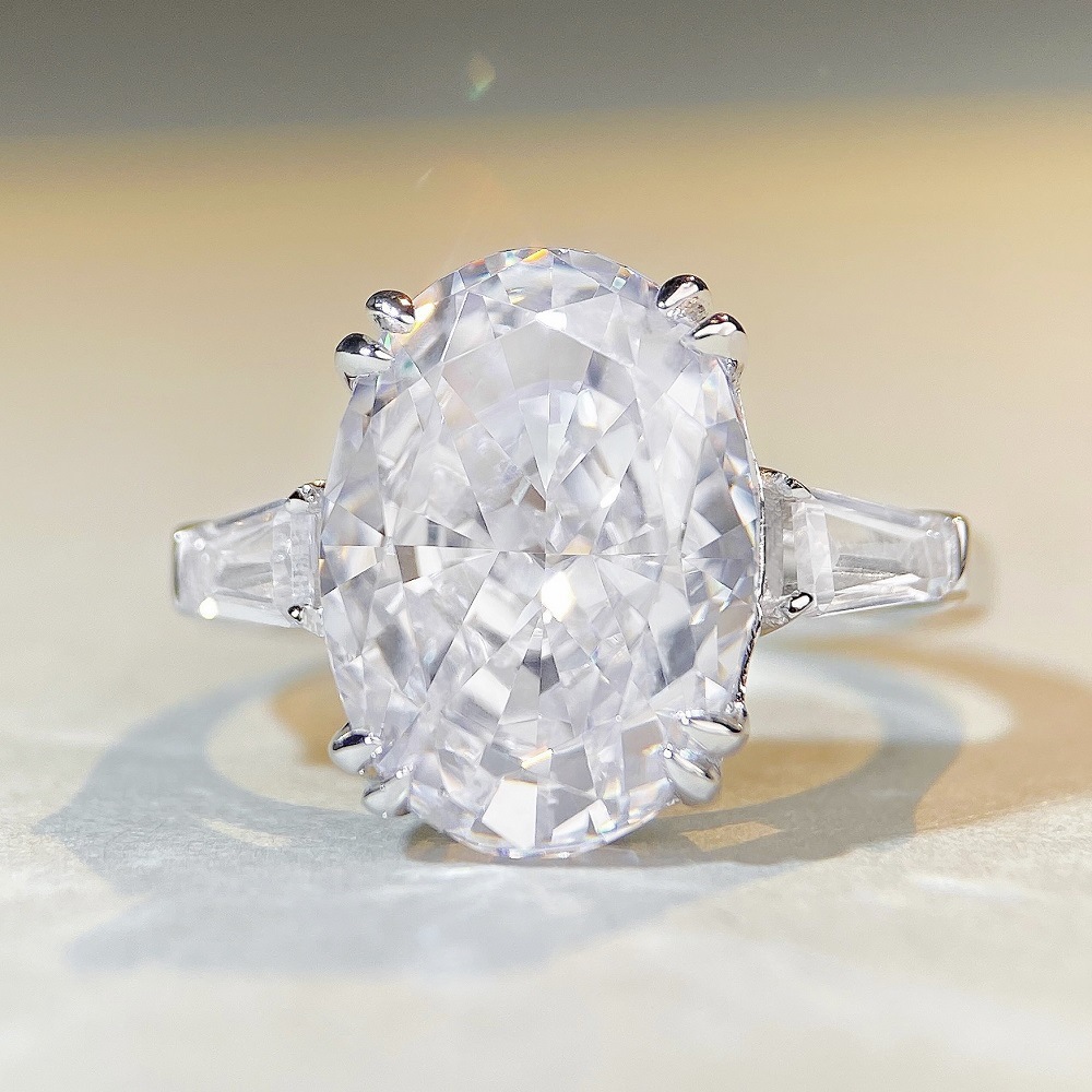 Simple Style Geometric Sterling Silver Plating Zircon Rings 1 Piece