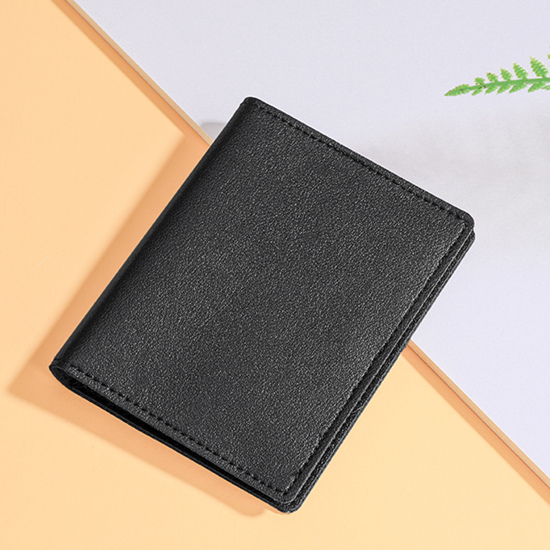 Tarjetero compacto ultrafino corto para tarjetas bancarias, billetera para licencia de conducir, versión mini simple, tarjetero integrado para tarjetas de acceso para mujer