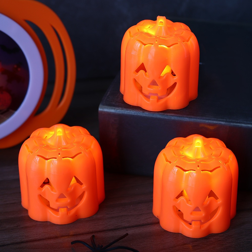 Halloween calabaza lámpara LED fantasma día decoración lámpara de noche demonios atmósfera de terror decoración accesorios adornos pequeños