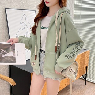 [Real Shot] Back Bag Collar Pure Cotton Chinese Cotton Composite Milk Silk Embroidered Jacket Autumn Thin Zipper Sweatshirt Special Price
