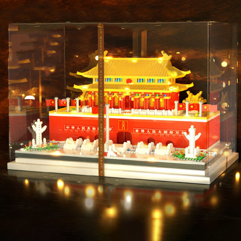 Tiananmen Square Chinese style Architecture Model grain China Building blocks Difficult Guochao Assemble Toys boy gift