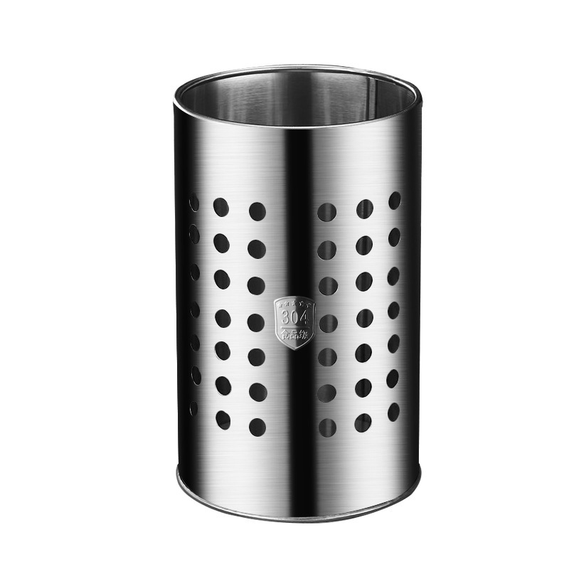 304ステンレス丸箸立てキッチン食器収納籠食器調理器具水切り籠スプーンフォーク箸籠|undefined