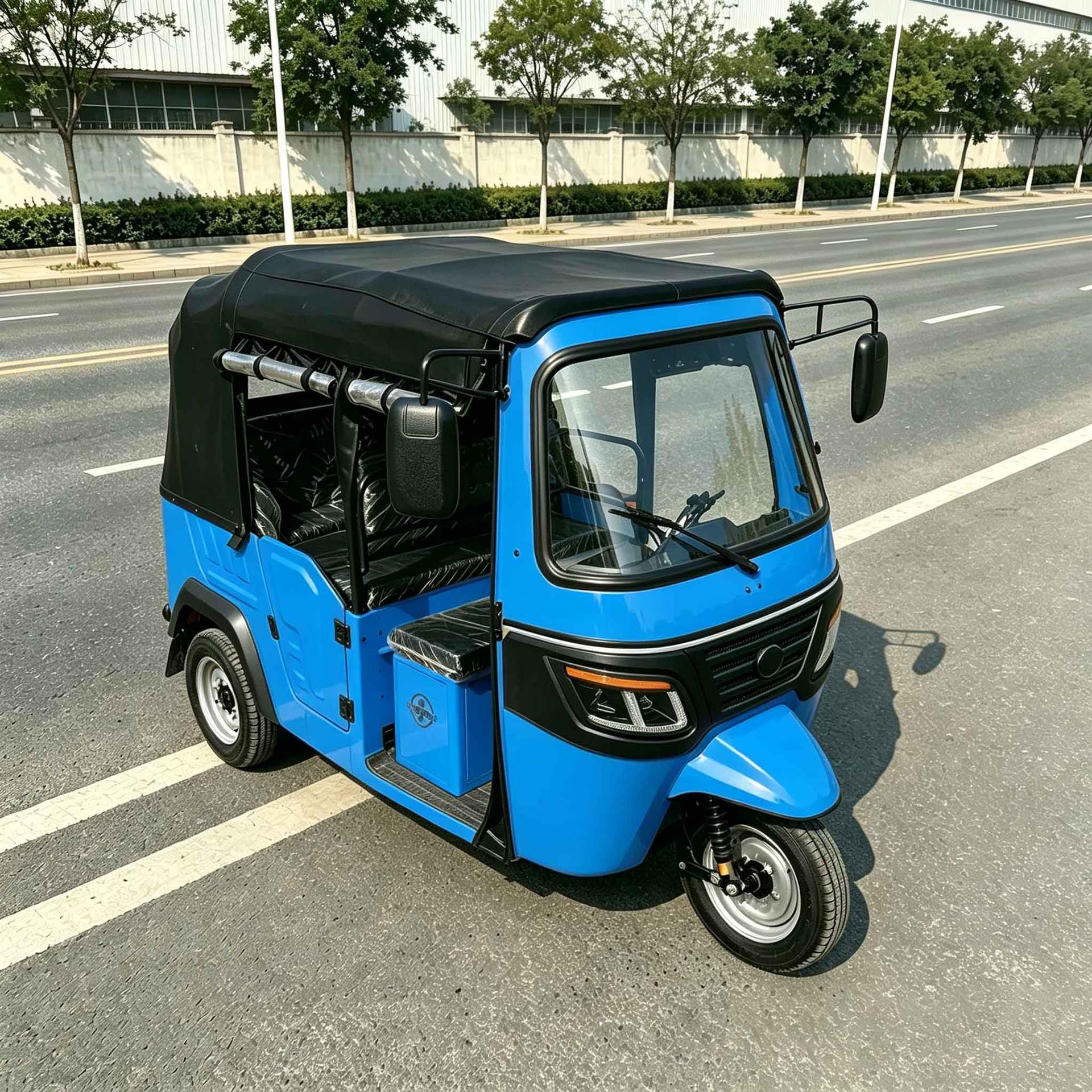 Popular Model Dudu Passenger Tricycle with 6 Seats, Tuktuk, African Tricycle with Canopy, Foreign Passenger Transport Quality