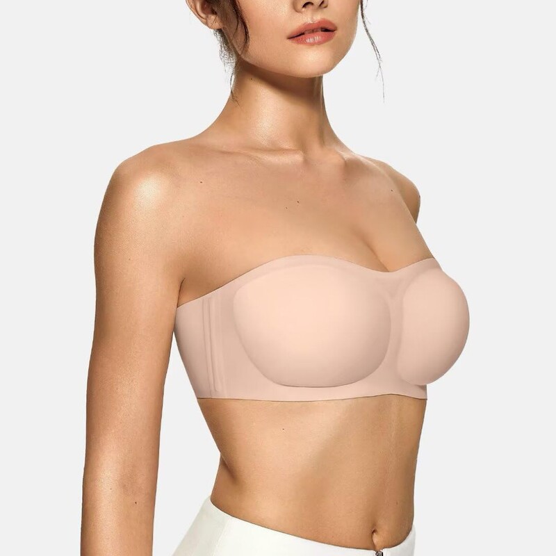 OEAK Women's Strapless Bra Jelly Push-Up Tube Bra Non-Slip Wireless Soft Support Cross-Border Bra OEAK Women's Strapless Bra Jelly Push-Up Tube Bra Non-Slip Wireless Soft Support Cross-Border Bra