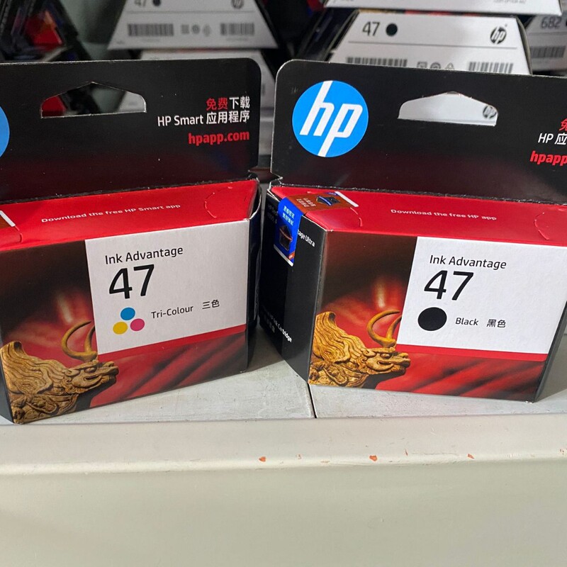 Original Hp Genuine 47 Ink Cartridge Black Color 4800 4825 4826 4829 4828 4877 4900 Printer