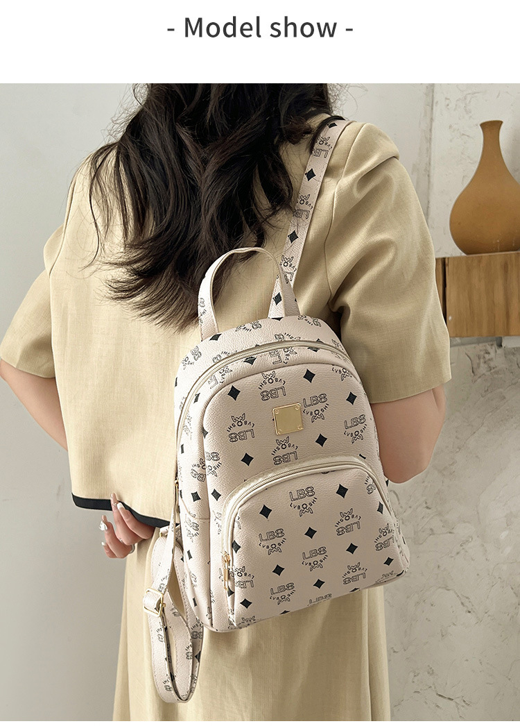 Waterproof 14 Inch Monogram Travel Street Women's Backpack display picture 7