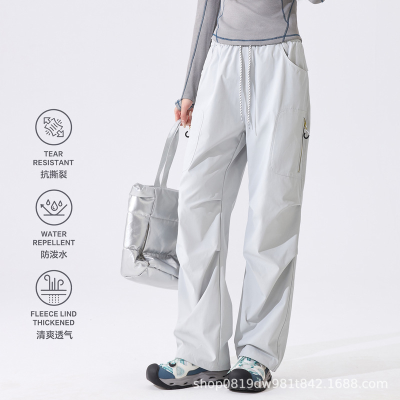 Trendy outdoor water-resistant and wear-resistant hiking pants for men and women, suitable for spring and autumn, versatile casual straight-leg work pants, quick-dry pants Trendy outdoor water-resistant and wear-resistant hiking pants for men and women, suitable for spring and autumn, versatile casual straight-leg work pants, quick-dry pants