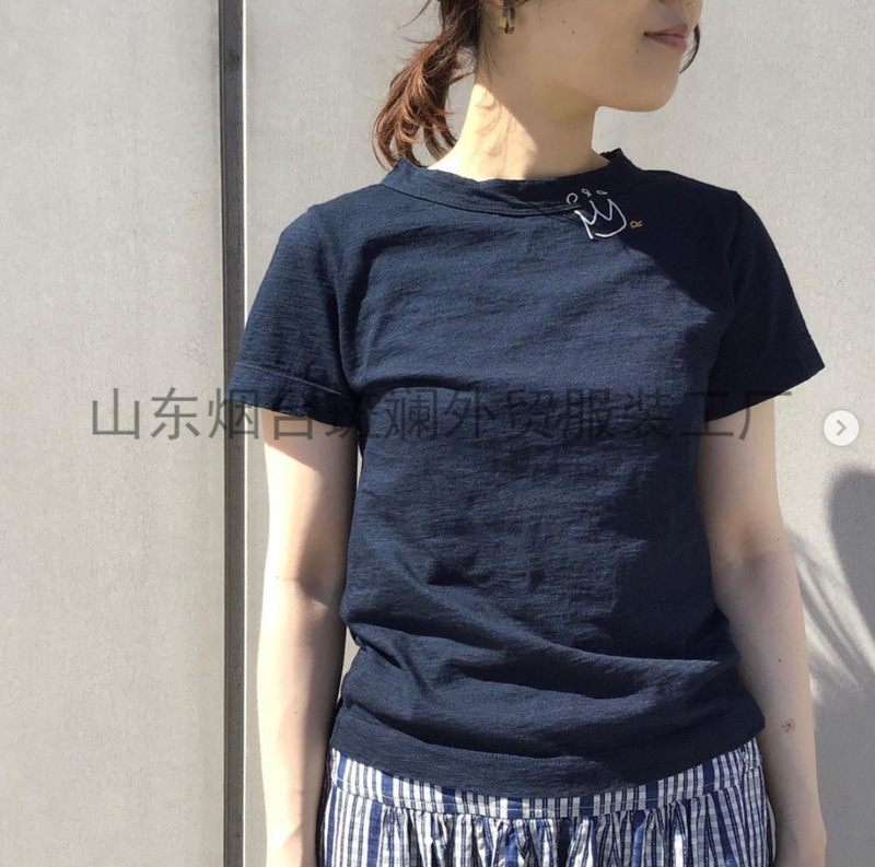 Directly Supplied from the Original Factory, Foreign Trade Clothing 45R Collar Crown Embroidery Short-Sleeve T-Shirt, Unisex Embroidered Bamboo Cotton Short-Sleeve Shirt Directly Supplied from the Original Factory, Foreign Trade Clothing 45R Collar Crown Embroidery Short-Sleeve T-Shirt, Unisex Embroidered Bamboo Cotton Short-Sleeve Shirt