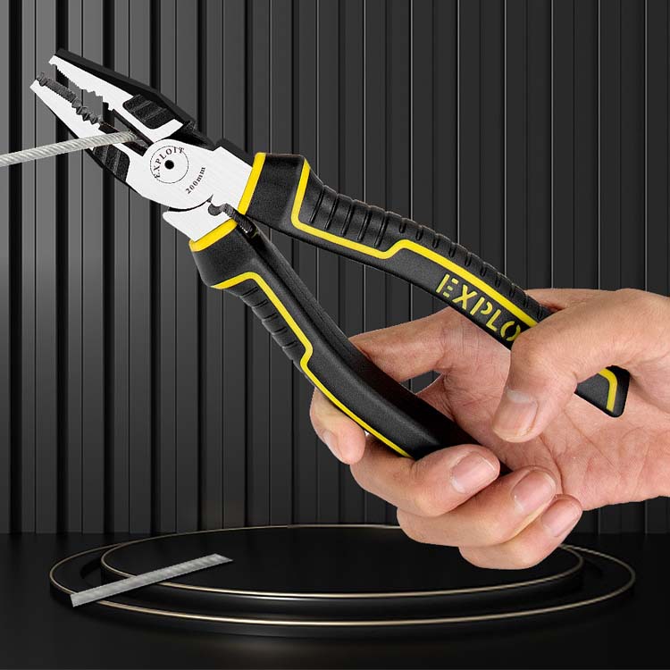 Industrial-grade multi-purpose electric wrench with 8-inch special steel pointed and beveled pliers