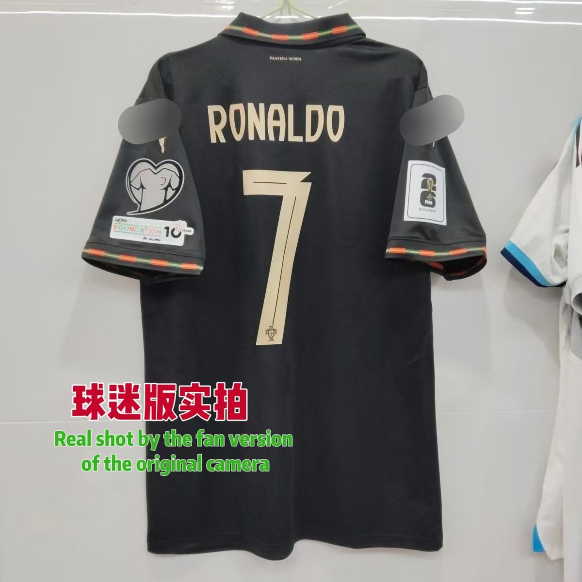 Portugal2526葡萄牙尤西比奥球衣新款黑色训练服C罗莱奥菲足球服