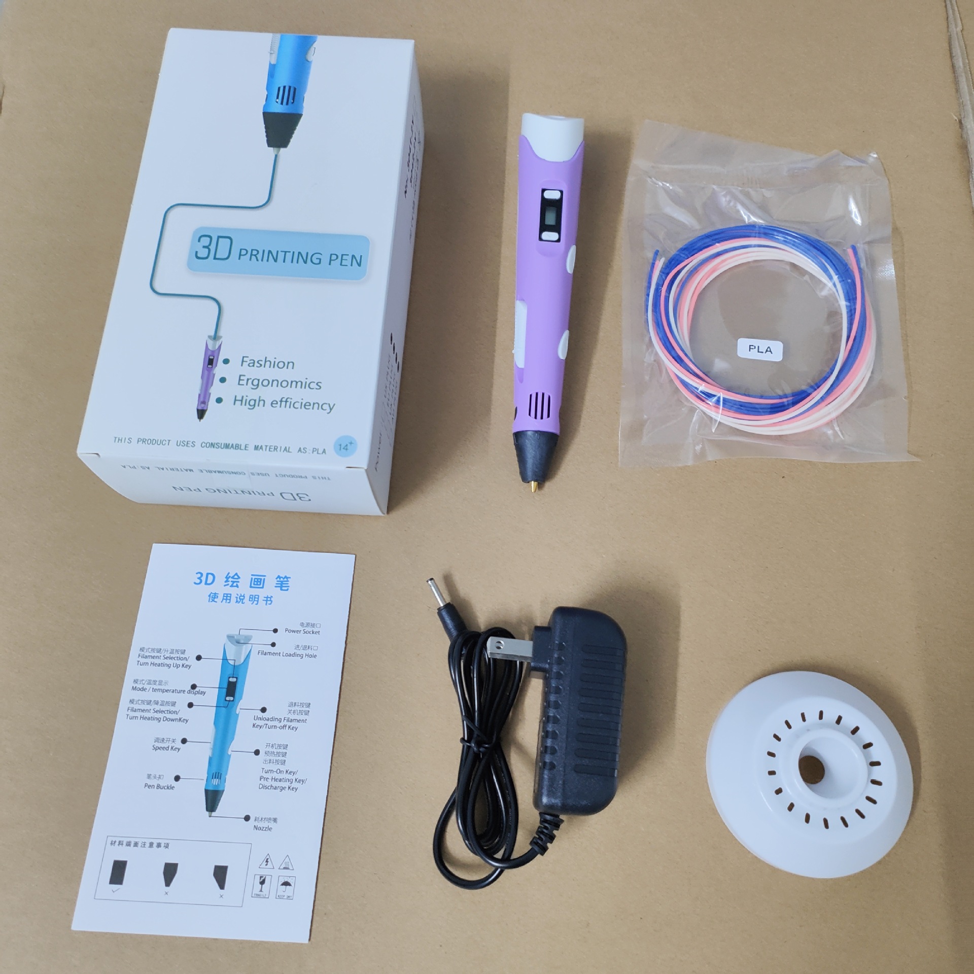 작은 흰색 상자에는 미국 표준 플러그가 기본으로 제공됩니다(중국에서 일반적으로 사용됨).