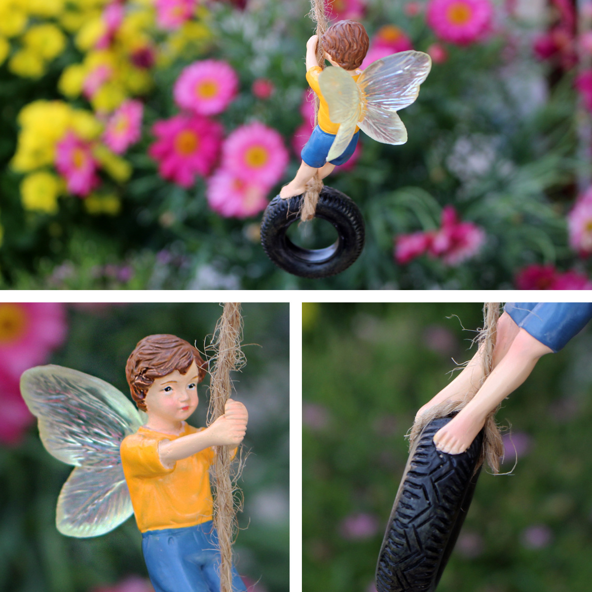 American country simulation tire boy pendant garden landscape B & B courtyard outdoor decoration pendant yard balcony