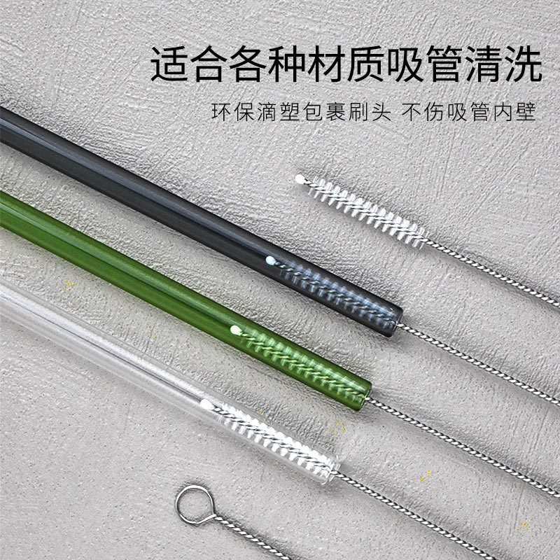 工厂直销 多功能清洁刷 尼龙软毛吸管刷 硅胶玻璃刷 试管刷批发