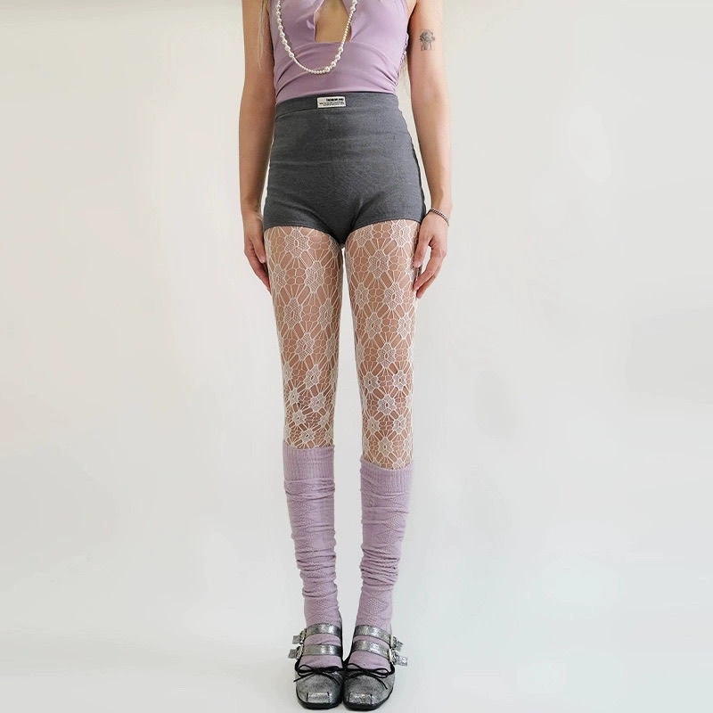 Autumn Retro Thin Tights, Women's Fitted Patterned Pantyhose, Multiple Colors