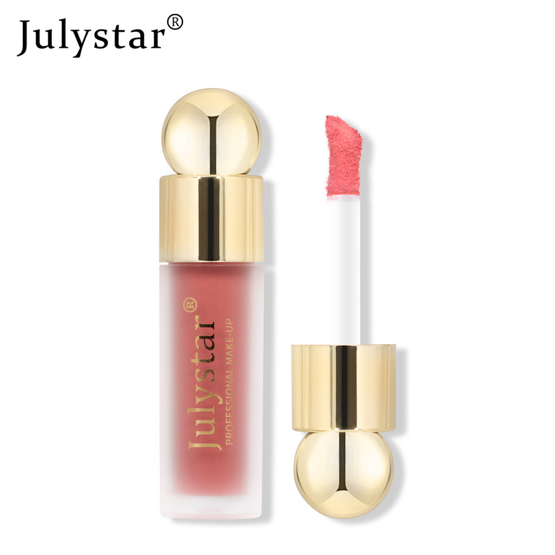 Julystar欧米のクロスボーダーの化粧の単色のつや消しのチークの液体の自然な持続する口紅のアイシャドーの一体の多さ|undefined