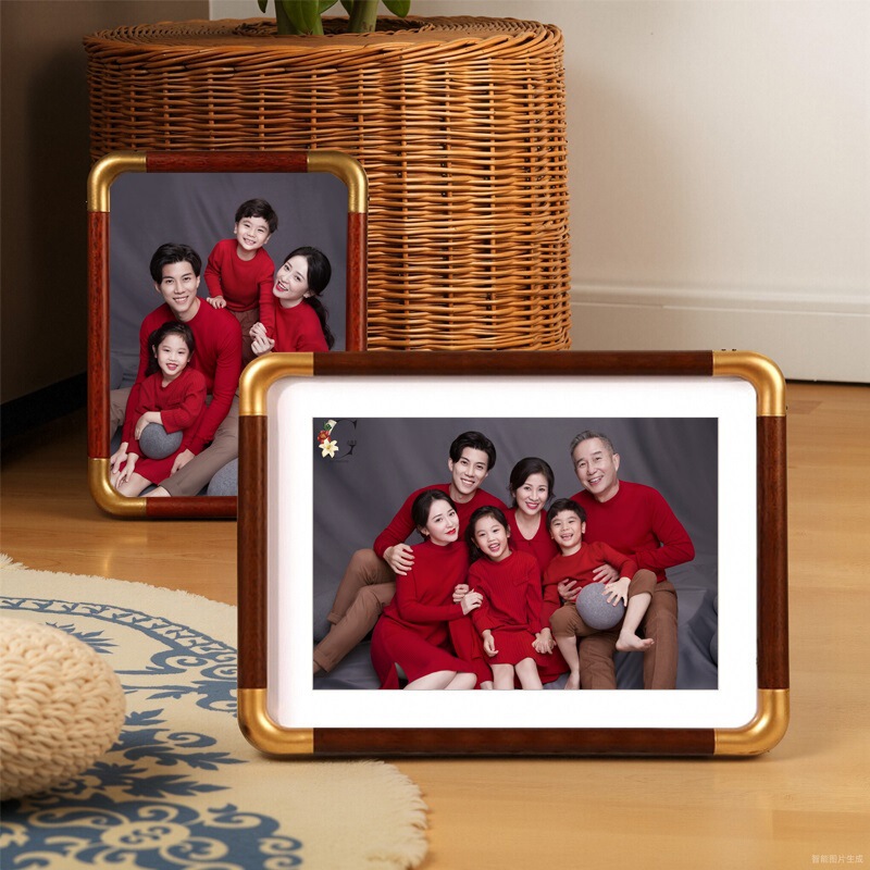 Chinese-Style Imitation Copper Corner Solid Wood Large Photo Frame Photo Printing Plus Wall Hanging High-End Table Frame Empty Frame Size Table Chinese-Style Imitation Copper Corner Solid Wood Large Photo Frame Photo Printing Plus Wall Hanging High-End Table Frame Empty Frame Size Table