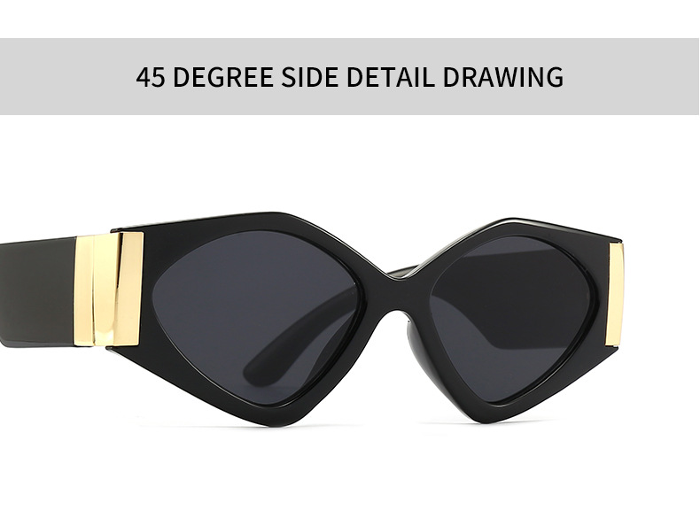 Women'S Gender Fashion Leopard PC UV400 Protection Special-Shaped Mirror Patchwork Full Frame Women's Sunglasses