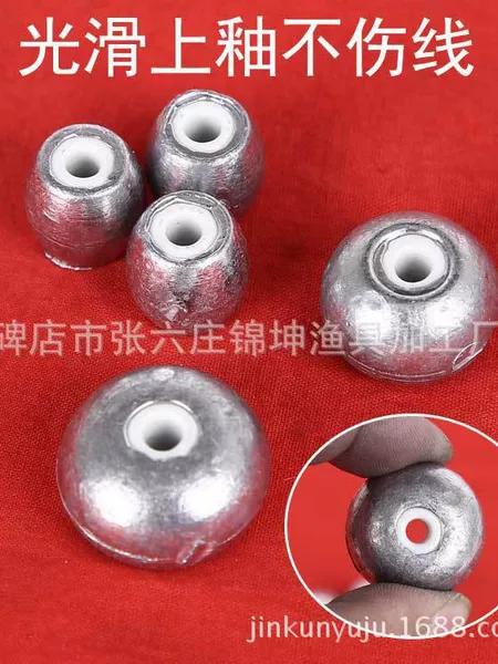 Magnetic core lead pendant fishing gear ceramic glazed smooth magnetic core lead pendant through heart porcelain lead pendant