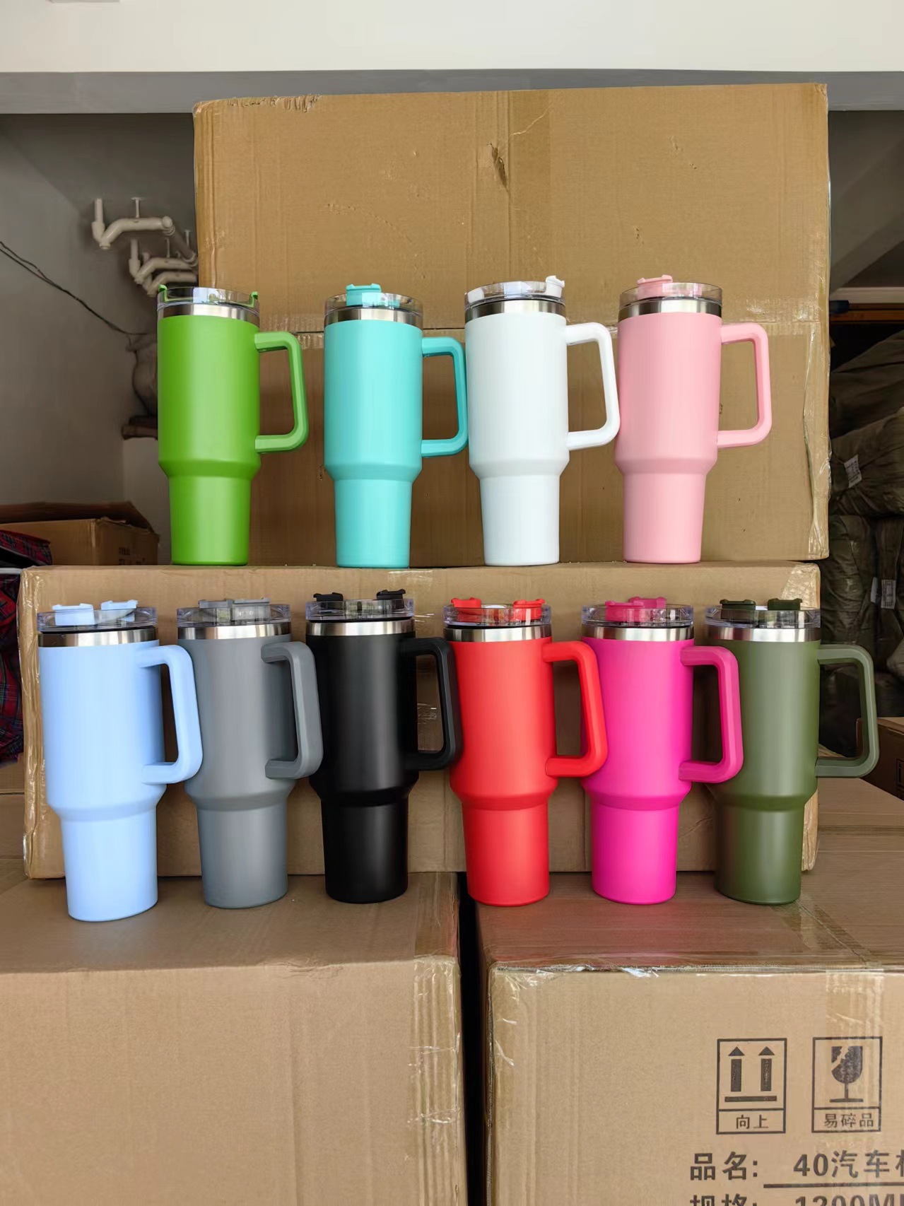 Vaso de aislamiento de acero inoxidable transfronterizo de Amazon Stanley con mango de segunda generación taza de automóvil taza de gran capacidad al por mayor