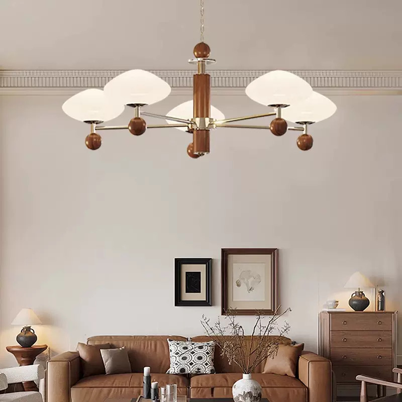 客厅吊灯法式中古风留白灯2025新款包豪斯大厅灯护眼全屋灯具套餐